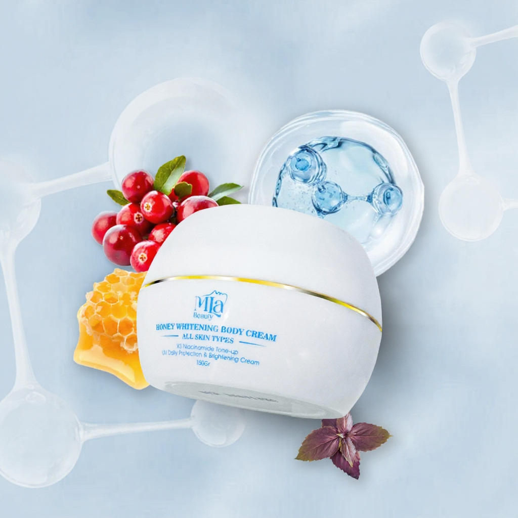 Kem Body Trắng Da Honey Whitening Mla Beauty – Dưỡng Sáng, Cấp Ẩm, Không Bết Rít, 150g