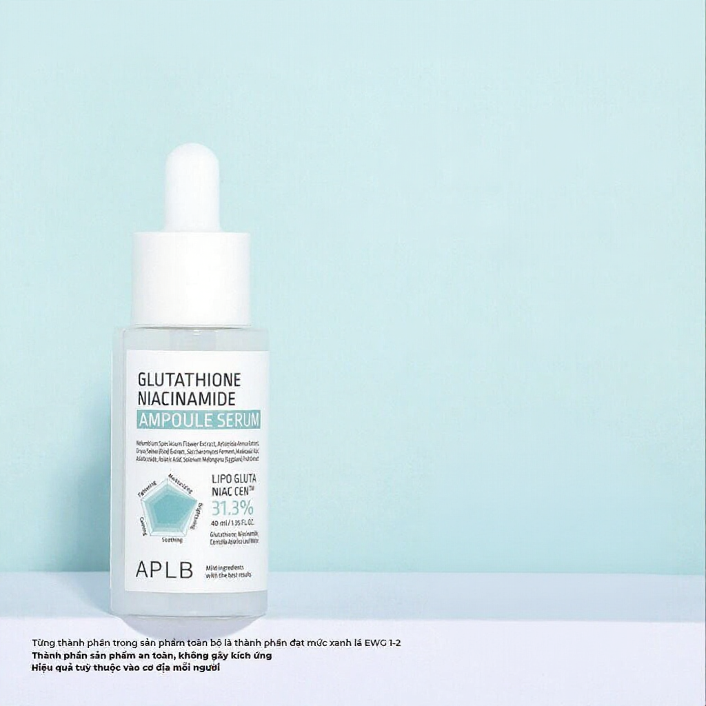 erum Dưỡng Trắng Da Cao Cấp APLB Glutathione Niacinamide Ampoule