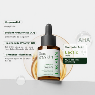  Serum hỗ trợ cải thiện sẹo rỗ mụn giảm thâm - Serum Ginseng New Skin 30ml - TDK SKIN Chăm Sóc và Làm Đẹp Da 