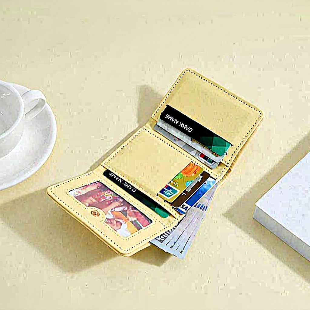   Permanenty  Ví ngắn in hình Gấu Nữ Dễ Thương Đa Năng 