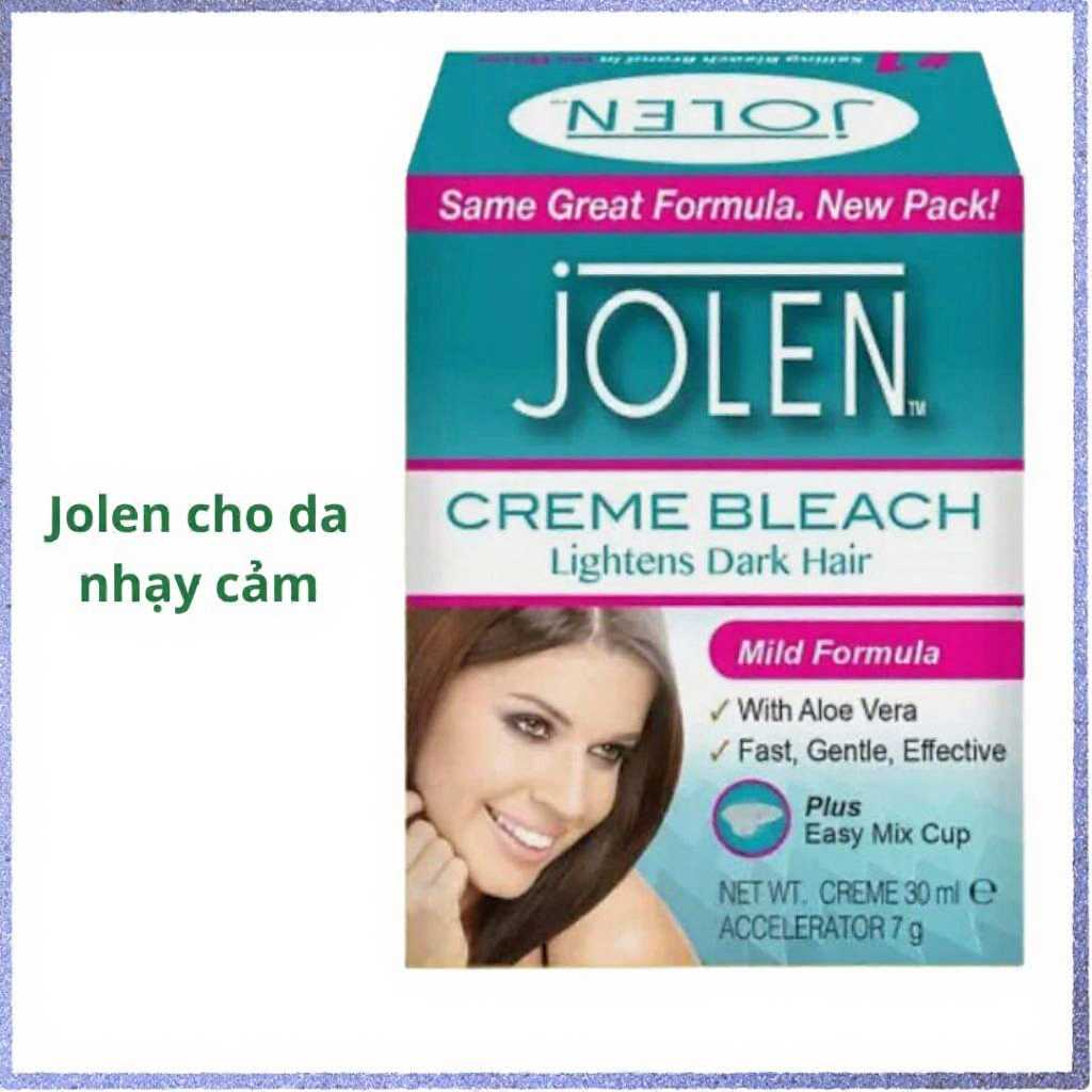 Jolen Mild Kem Tẩy Lông Mày Nhạt Màu Lông Da Nhạy Cảm