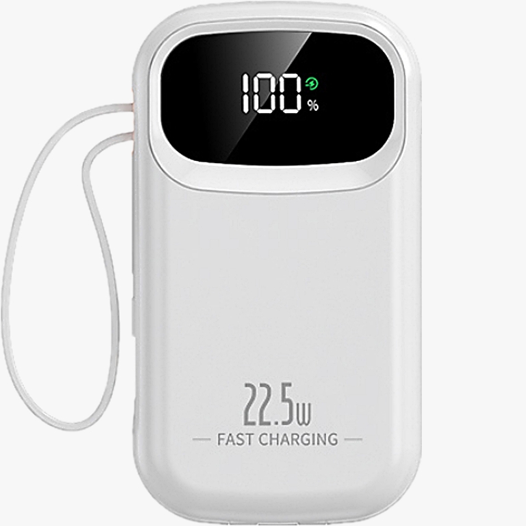 Bộ sạc dự phòng 20000mAh sạc nhanh mini dung lượng lớn có sẵn nhiều dây sạc tích hợp đèn chiếu sáng