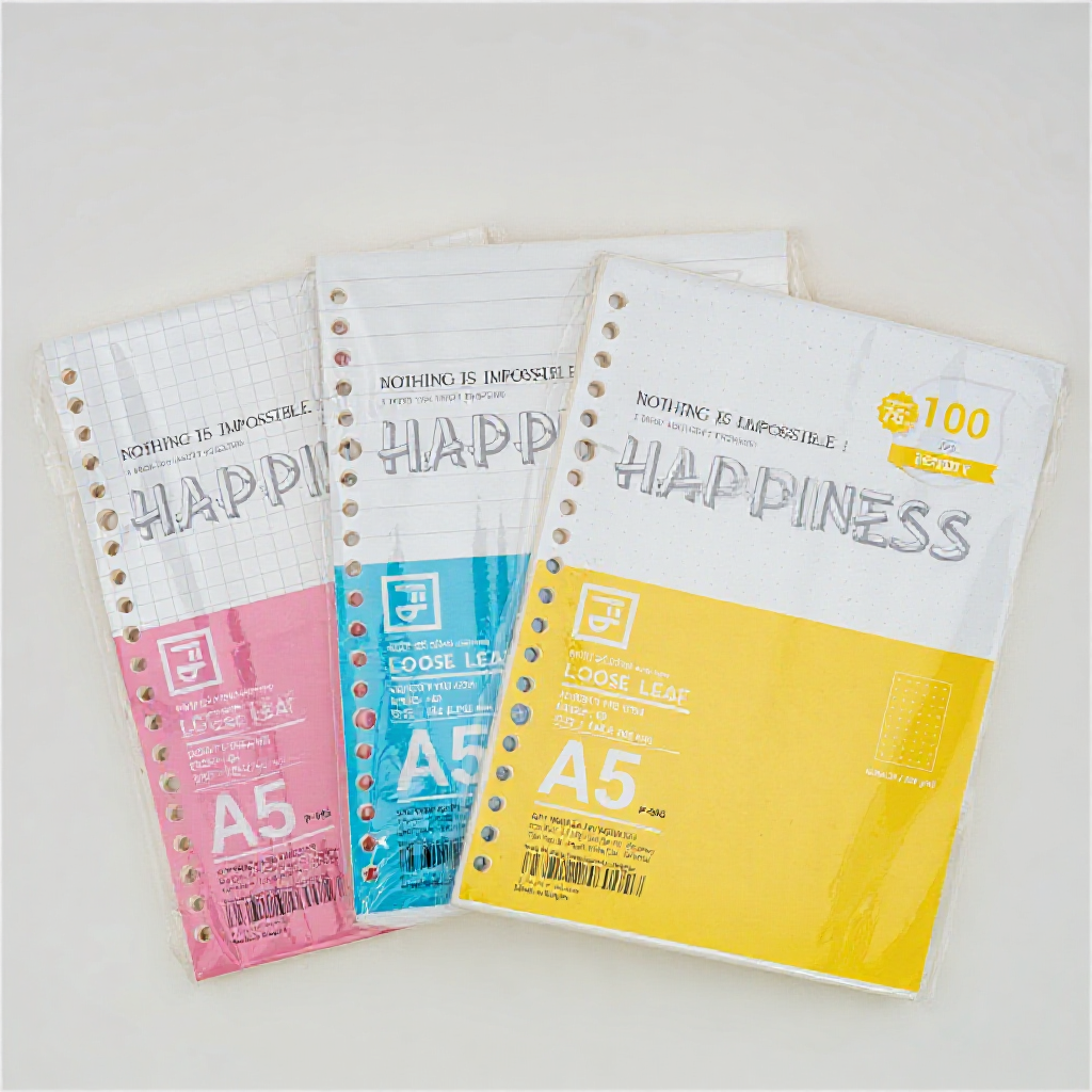 Giấy Refill Ruột Sổ Còng Binder Happiness Caro/Chấm Dot/Kẻ Ngang A5 20 lỗ, B5 26 lỗ, A4 30 lỗ Future