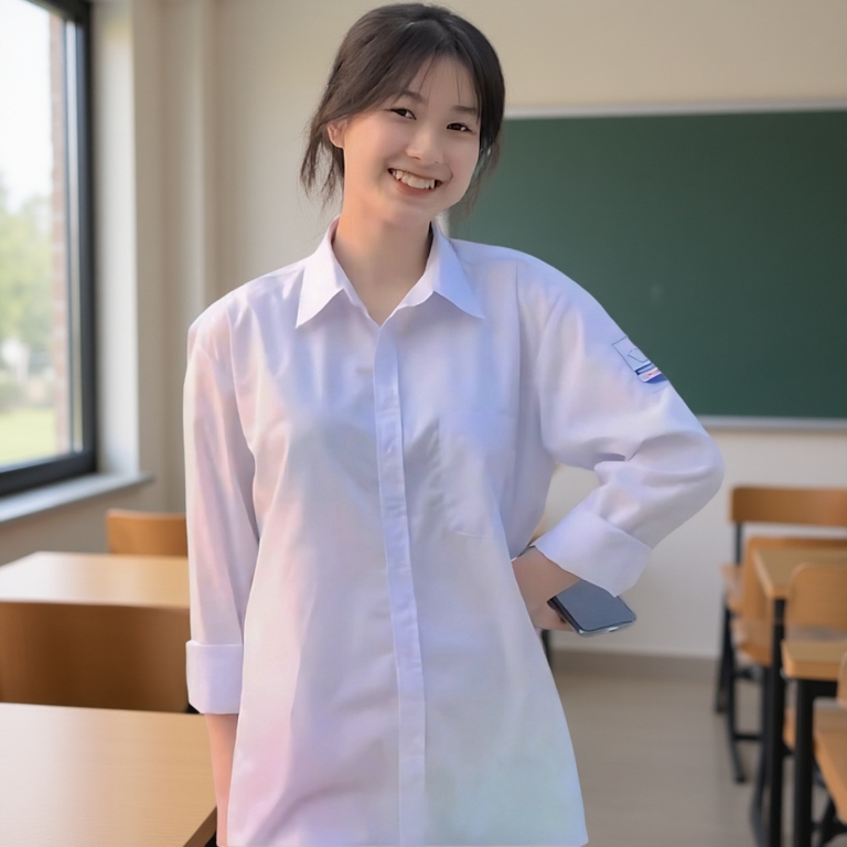 Giá Xưởng Áo Sơ Mi Trắng Học Sinh, Áo Đi Học Cộc Tay, Dài Tay Cho Nam Nữ Đủ Độ Tuổi học sinh