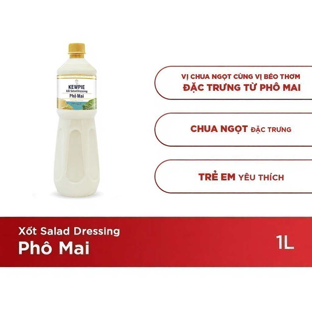 Xốt Salad Dressing Phô Mai Kewpie 1L
