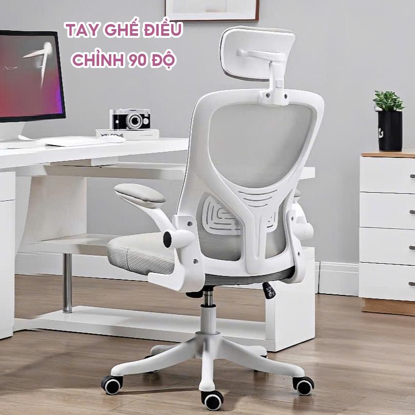 Ghế Công Thái Học {PTS} Có Tựa Đầu, Chống Mỏi Lưng, Khung Nhựa PP Chắc Chắn, Dành Cho Người Lớn Và Trẻ Em