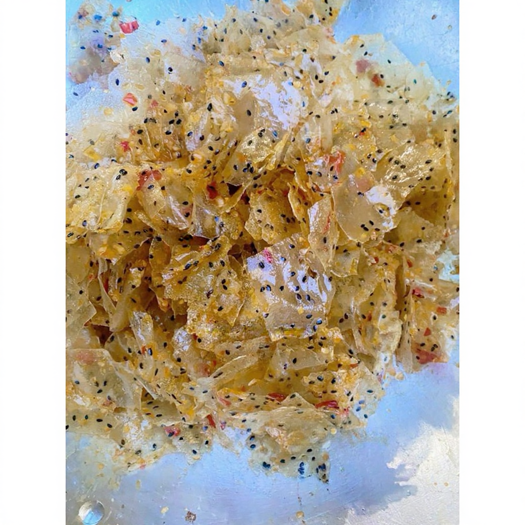 Bánh tráng mắm tỏi ớt Phan Rang bịch 100Gram thơm ngon giòn rụm ăn vặt