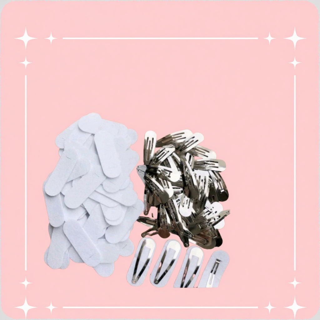 Phôi kẹp tóc kèm vải nỉ (mua 50 cái tặng 10 cái)