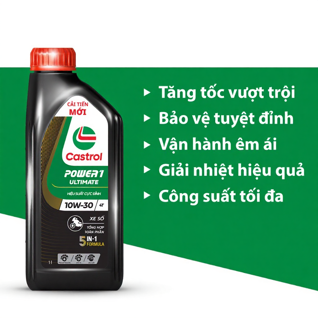 Dầu nhớt xe số Castrol POWER1 ULTIMATE 4T 10W-30 (1L)