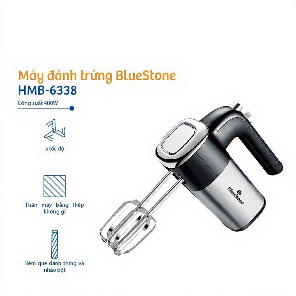 Máy Đánh Trứng BlueStone HMB-6338 (400W) - Hàng chính hãng - Bảo hành 24 tháng