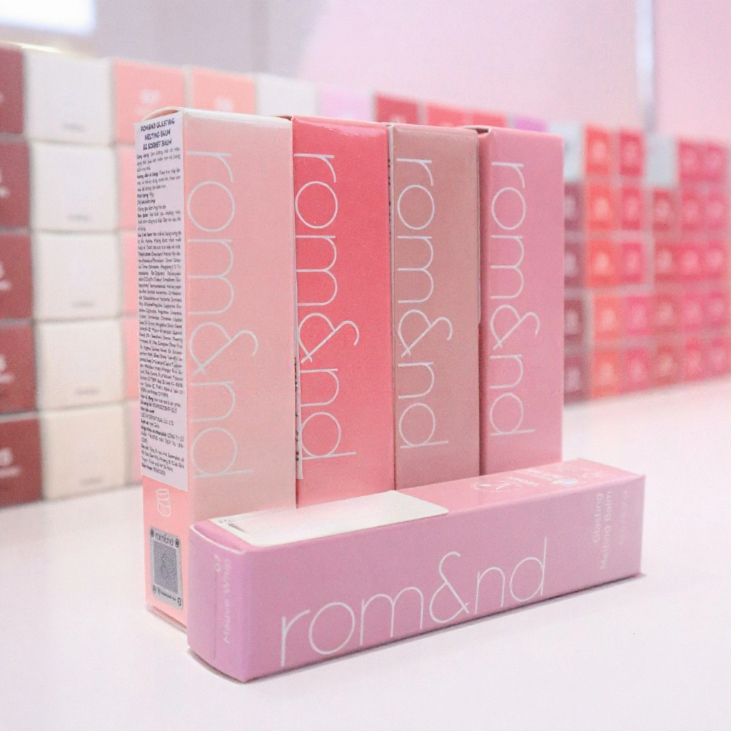 [Ve-easy] Son thỏi dưỡng có màu Romand Glasting Melting Balm 3.5g màu 01 02 03 04 05 06 07