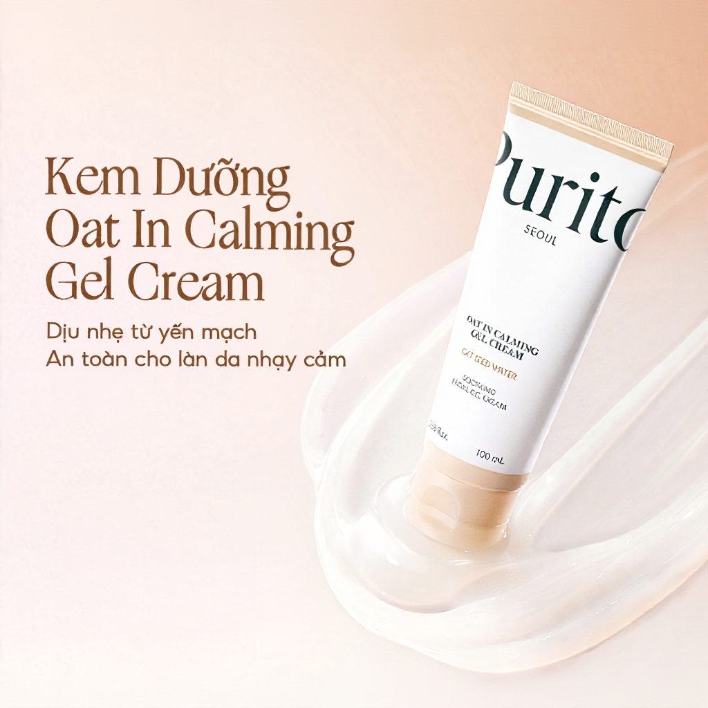 Kem Dưỡng Da Yến Mạch PURITO Oat in Calming Gel Cream 100ml