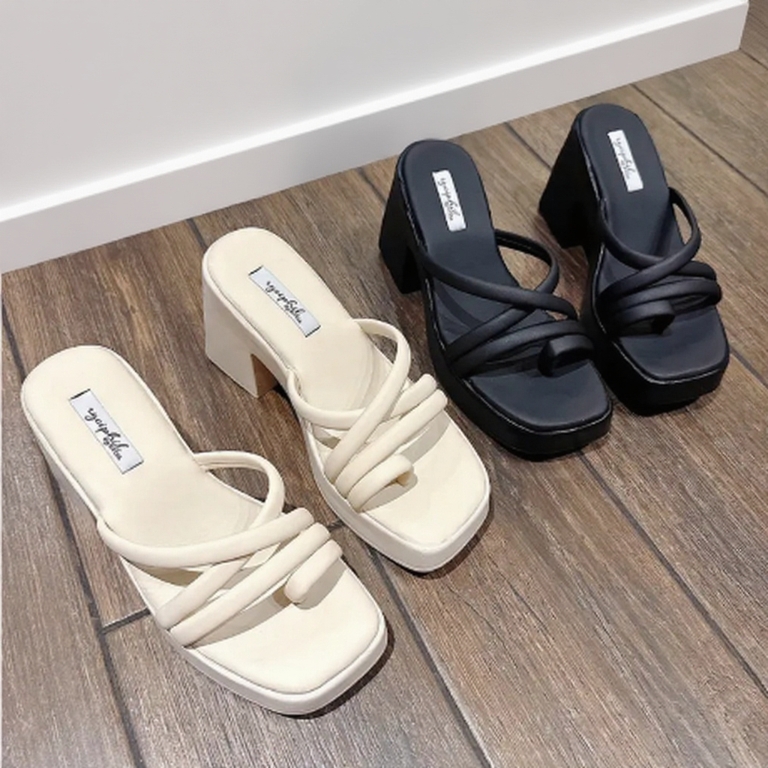 Dép Nữ Đế Xuồng 9cm Ngọc Trinh Store Dây Mảnh Kẹp Xỏ Ngón Hiện Đại - Mã 00B7_L1A.