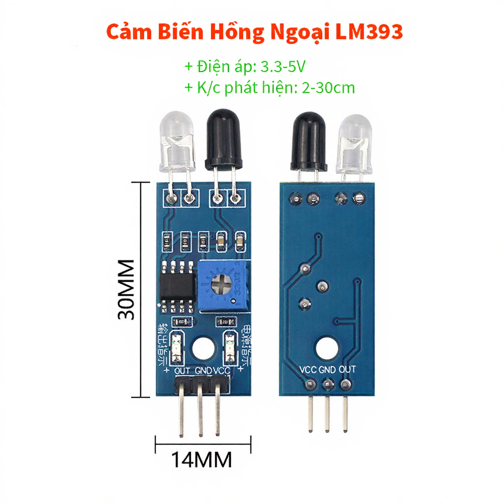 MD Cảm Biến Hồng Ngoại LM393 - Dò đường phát hiện vật cản