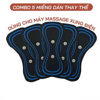 Combo 5 Miếng Dán Hình Bướm Màu Xanh Thay Thế Có Gel Dính Phù Hợp Mọi Máy Massage EMS Xung Điện