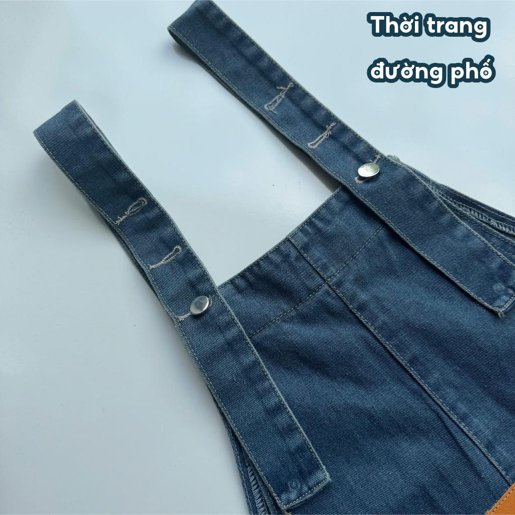 Quần Yếm Jeans SSS.A Form Unisex Túi Rộng Cá Tính | SSSTore.Aesthetic