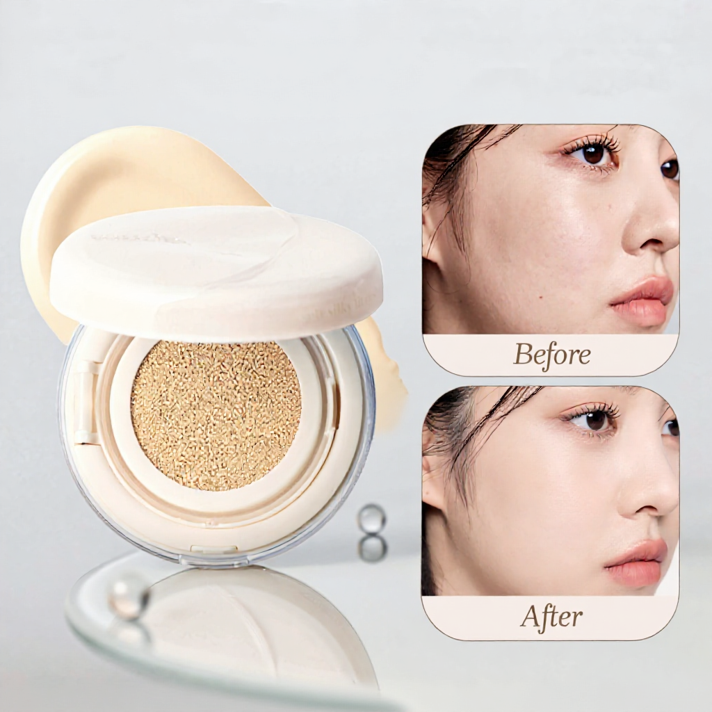 Phấn nước che phủ toàn diện bền màu mịn màng kiềm dầu 24h mude Cushion Soft Silky Fit All Day (15g)