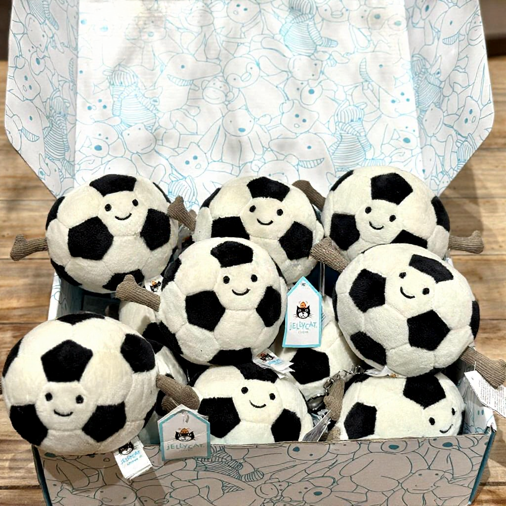 Móc khóa Jellycat Bóng Đá, Cầu Lông và Thiệp