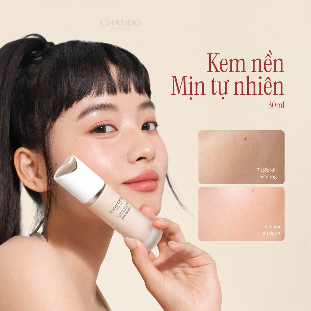 Kem Nền CHANDO Himalaya Mịn Tự Nhiên Lâu Trôi 30mL Hàng Chính Hãng
