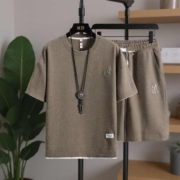 Bộ Đồ Nam Cao Cấp Mặc Nhà Chất Tổ Ong , Bộ Thể Thao Chất Cotton Mềm Mịn Thêu N.Y Siêu Đẹp BO09 - MINHSTORE 66