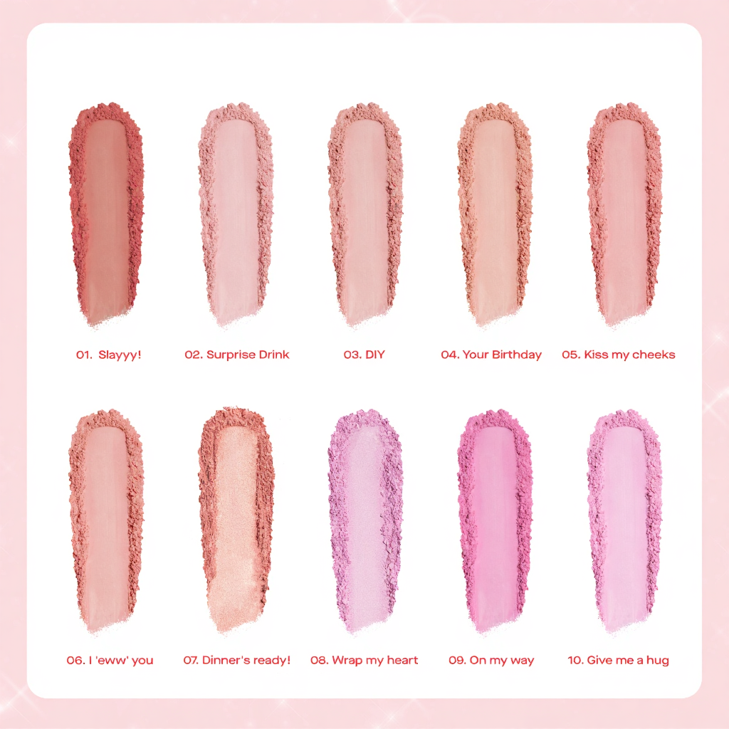 Phấn Má Hồng Thuần Chay Dạng Nén GSLAY YOSO Blush Powder mịn lì, lên chuẩn màu (5g)