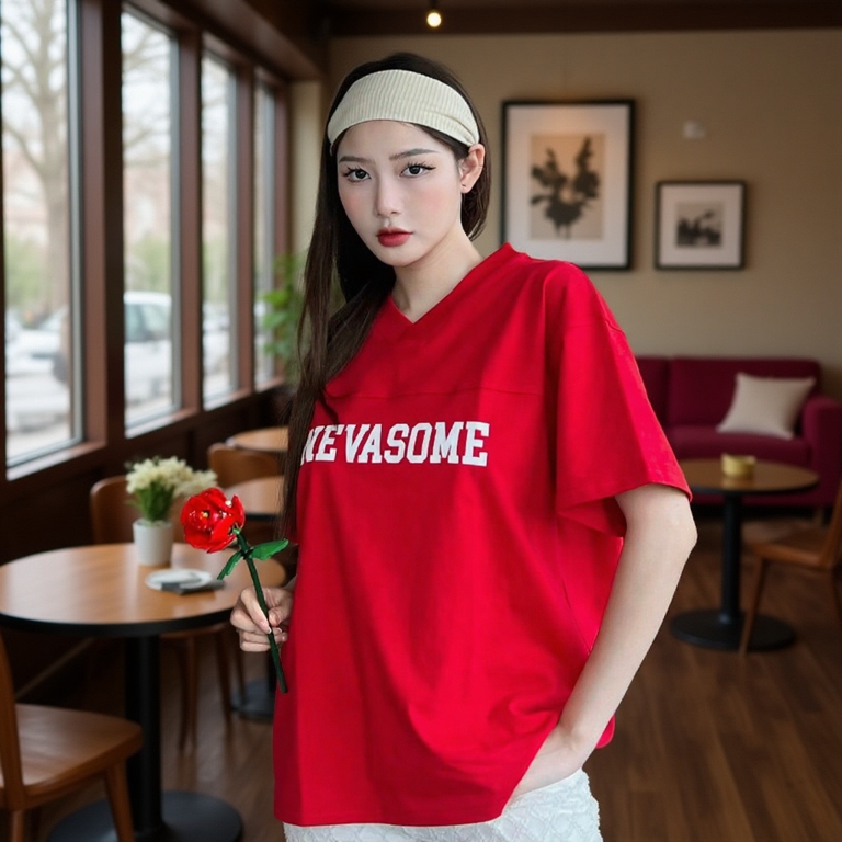 Áo Thun Boxy Local Brand NEVASOME V-Neck Basic Tee Cotton 260 gsm Tay Lỡ Form Boxy Rộng Nam Nữ Cổ V