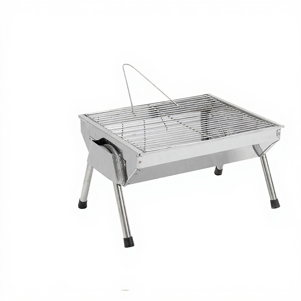 Bếp nướng than hoa mini TopV ViS bằng inox có thể gấp gọn dùng cho dã ngoại BBQ ngoài trời