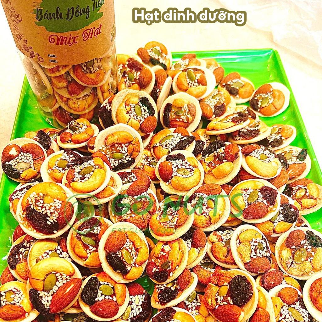 Bánh đồng tiền mix hạt 250g GO NUTS Bánh ăn kiêng bánh ngũ cốc dinh dưỡng bánh healthy thuần chay