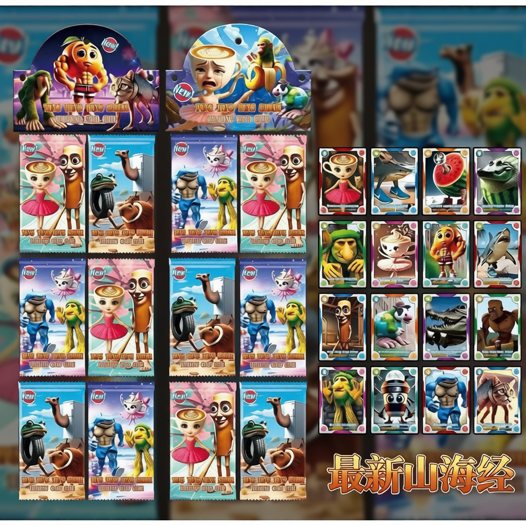 288 Thẻ bài VŨ TRỤ BRAINROT NEW 36 gói TUNG TUNG TUNG SAHUR