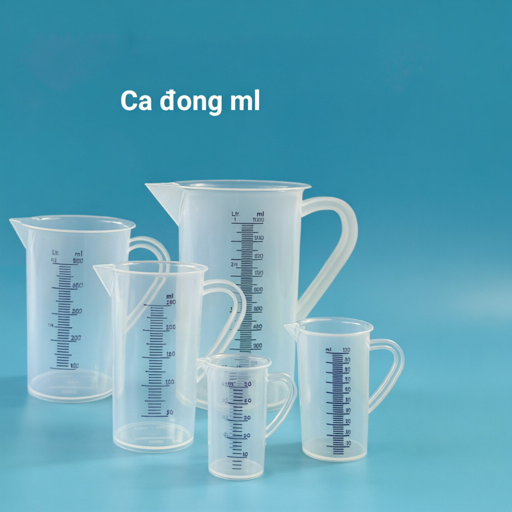 Ca đong chia vạch nhựa PP dung tích từ 50ml đến 2000ml