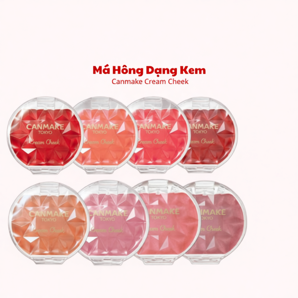 NEW CL01,23,P06  Má Hồng Dạng Kem Canmake Cream Cheek 14 Lựa Chọn 2 Màu Mới (Hàng Chính Hãng)