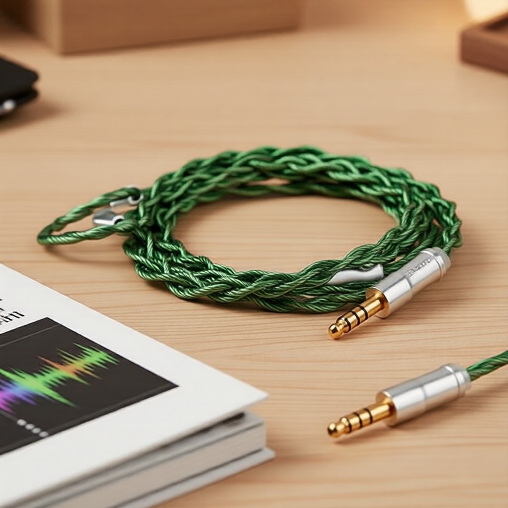 KBEAR Aegis Cáp thay thế nâng cấp cho IEM HiFi mạ bạc tinh khiết OFC, phù hợp cho KZ ZS10 PRO/ZS10 P