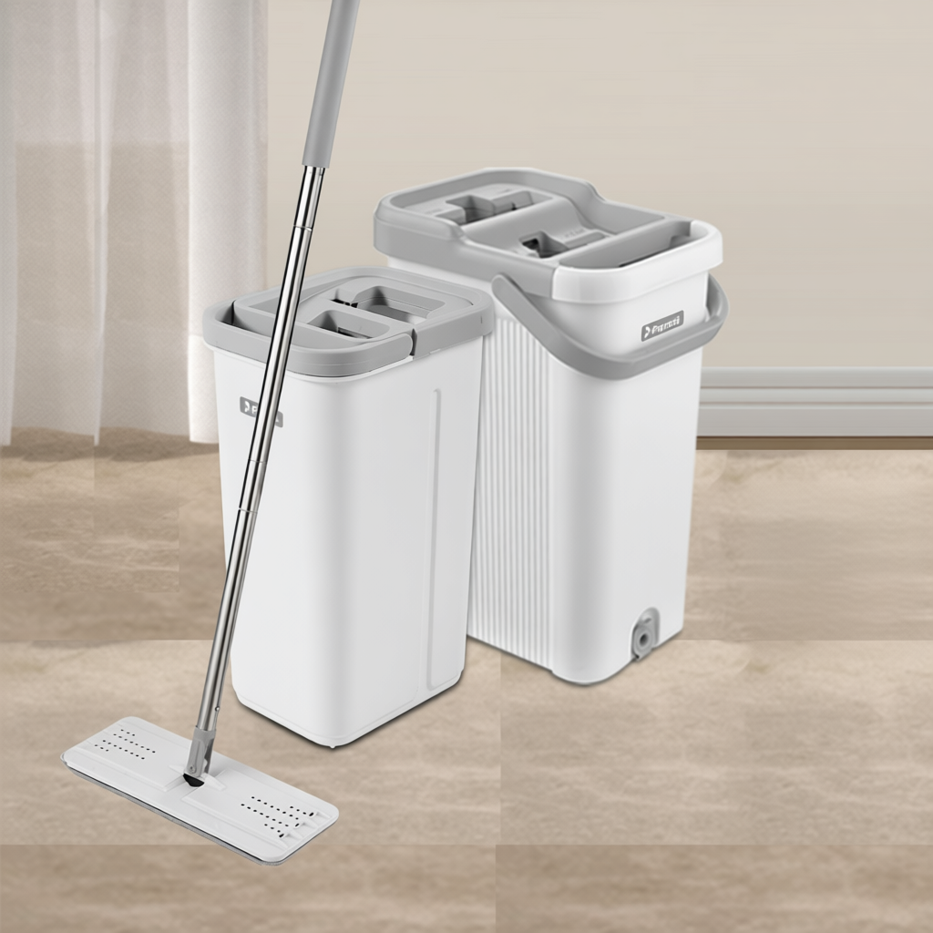 Cây lau nhà tự vắt thông minh, bộ lau nhà 360 độ, lau sạch khô nhanh Parroti