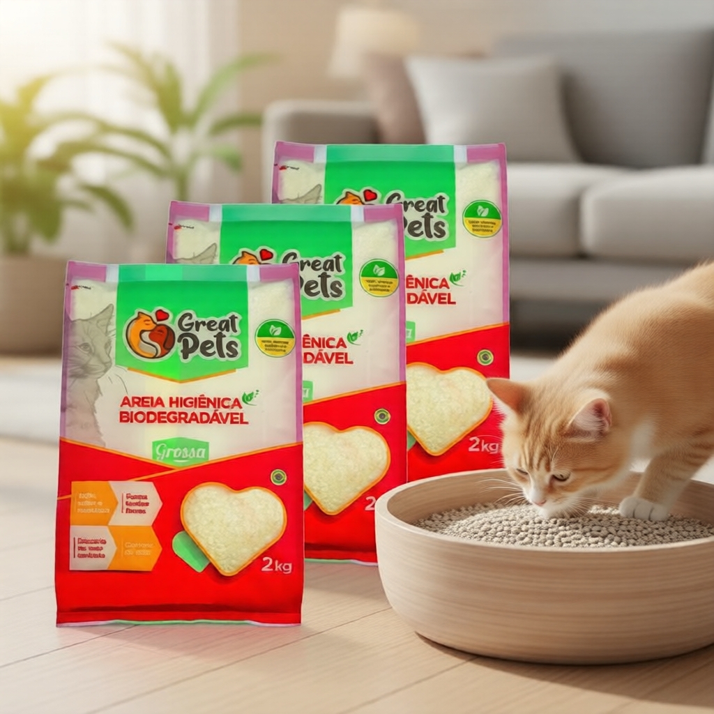 Great Pets 2kg Mùn cưa ngô vón cục, cát vệ sinh cho mèo phân hủy sinh học