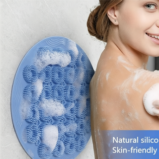 Tấm chà lưng silicon dán tường massage, chất liệu mềm mại an toàn cho da