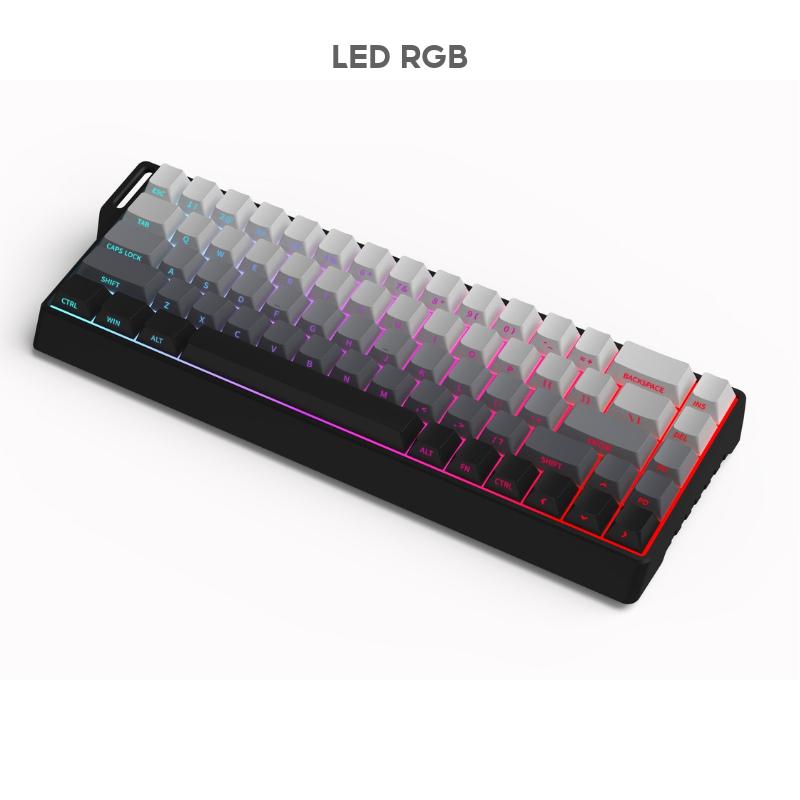 Bàn phím cơ Bluetooth Không dây ATAS K68 / K68D  - Led RGB - Có hot-swap - Pin 4000mAh - Có APP tùy chỉnh - Gaminghouse