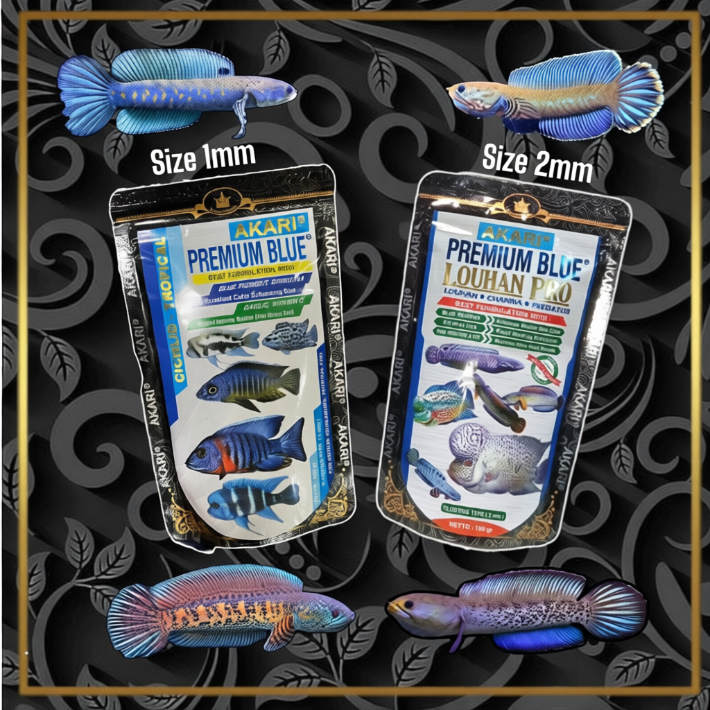 Cám Akari Blue – Thức Ăn Dành Cho Cá Lóc Lạnh, Hỗ Trợ Sắc Tố Xanh Dương