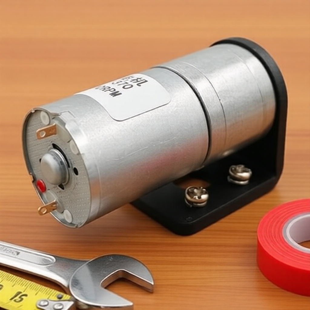 Động cơ giảm tốc JGA25-370 12V DC kèm giá đỡ, mô-men xoắn cao, 12/35/60/130/620 vòng/phút
