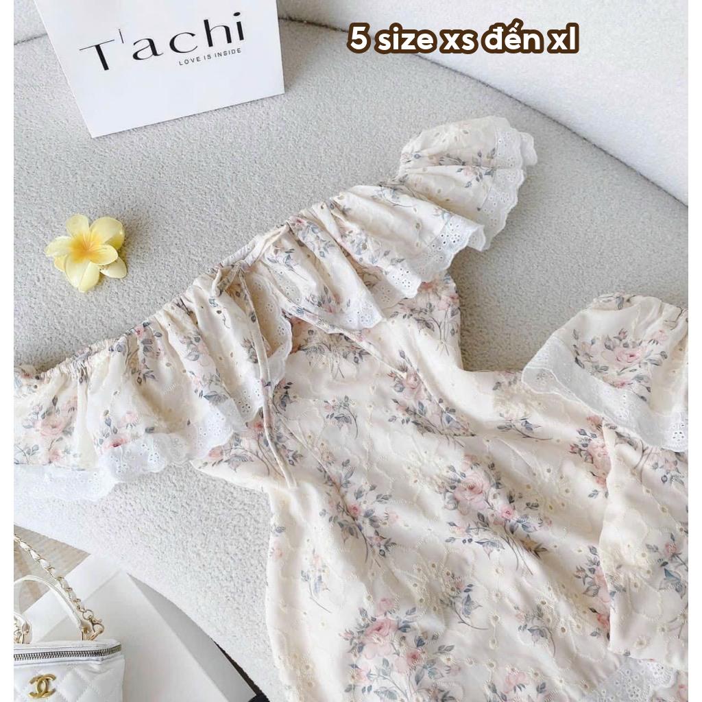 Đầm ren hoa thiết kế trễ vai xinh xắn Robia Dress