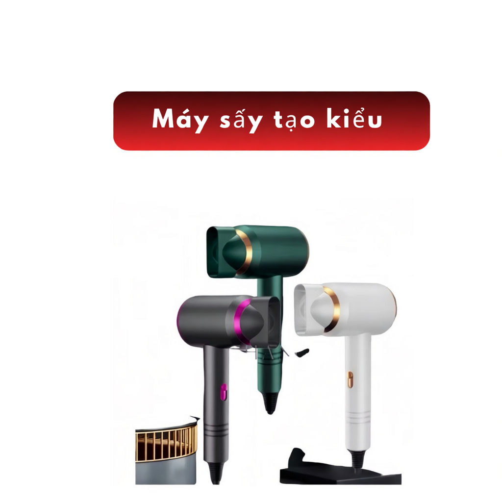 Máy Sấy Tóc PTLUXURY Tạo Kiểu Đa Năng 2 Chiều Nóng Lạnh Nhanh Khô Công Suất Lớn, 3 Chế Độ Sấy