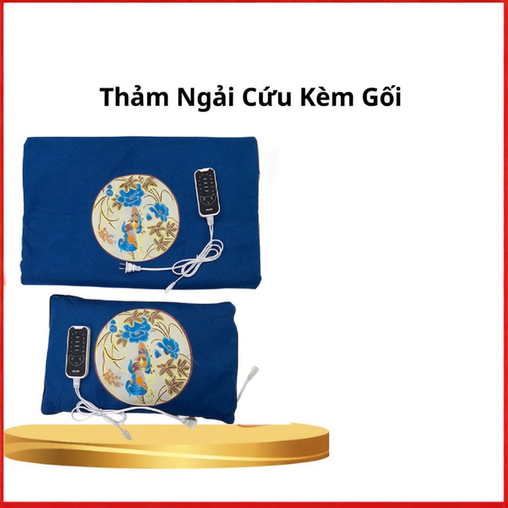 Đệm Sưởi Ngải Cứu Đông Y Nội Địa Trung Hỗ Trợ Đau Vai Gáy, Lưng, Xương Khớp