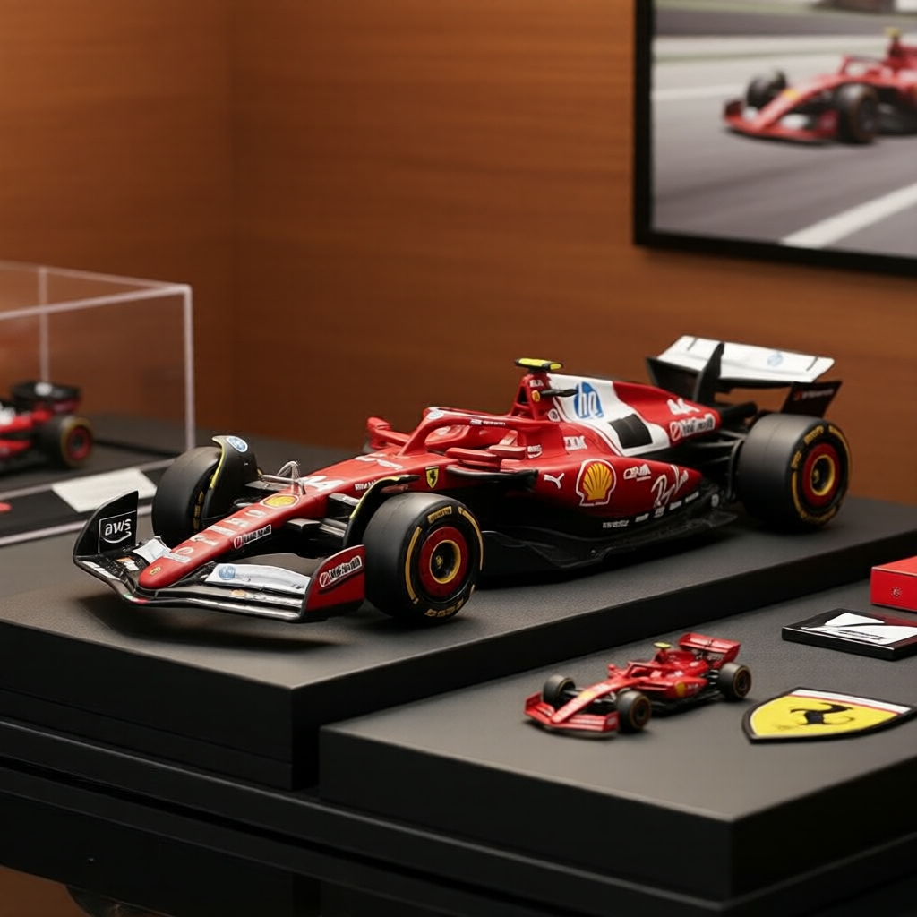 Bburago 1:43 Mô hình xe đúc Scuderia Ferrari SF25 F1 #44 Lewis Hamilton