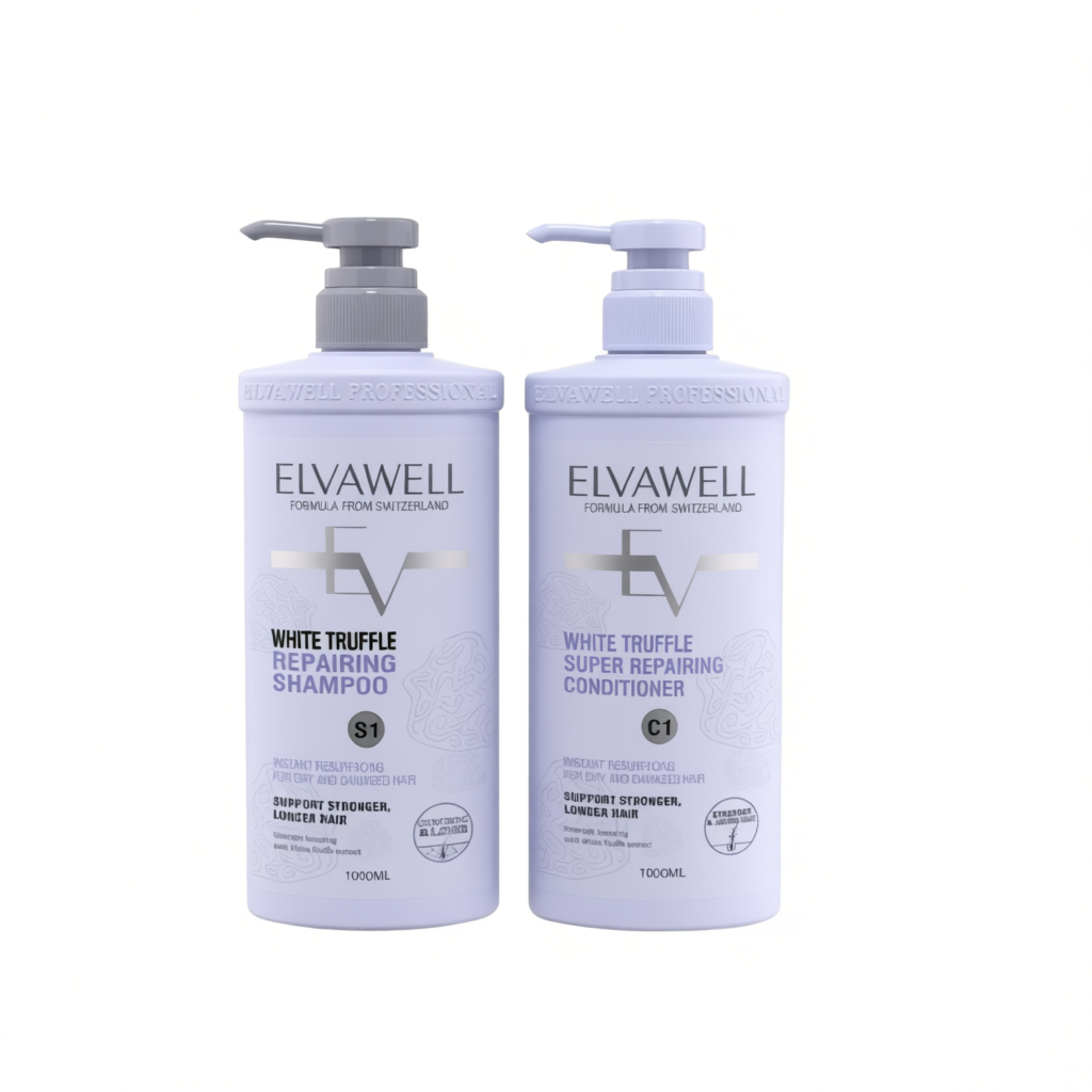 Cặp dầu gội Evawell tím phục hồi hư tổn siêu mềm mượt tóc Dưỡng Tóc Nữ