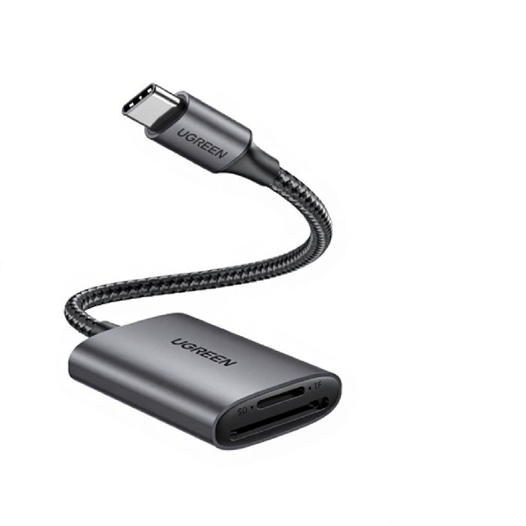 Đầu đọc thẻ SD/TF chuẩn USB 3.1 Type-C Ugreen 80888 vỏ nhôm cao cấp