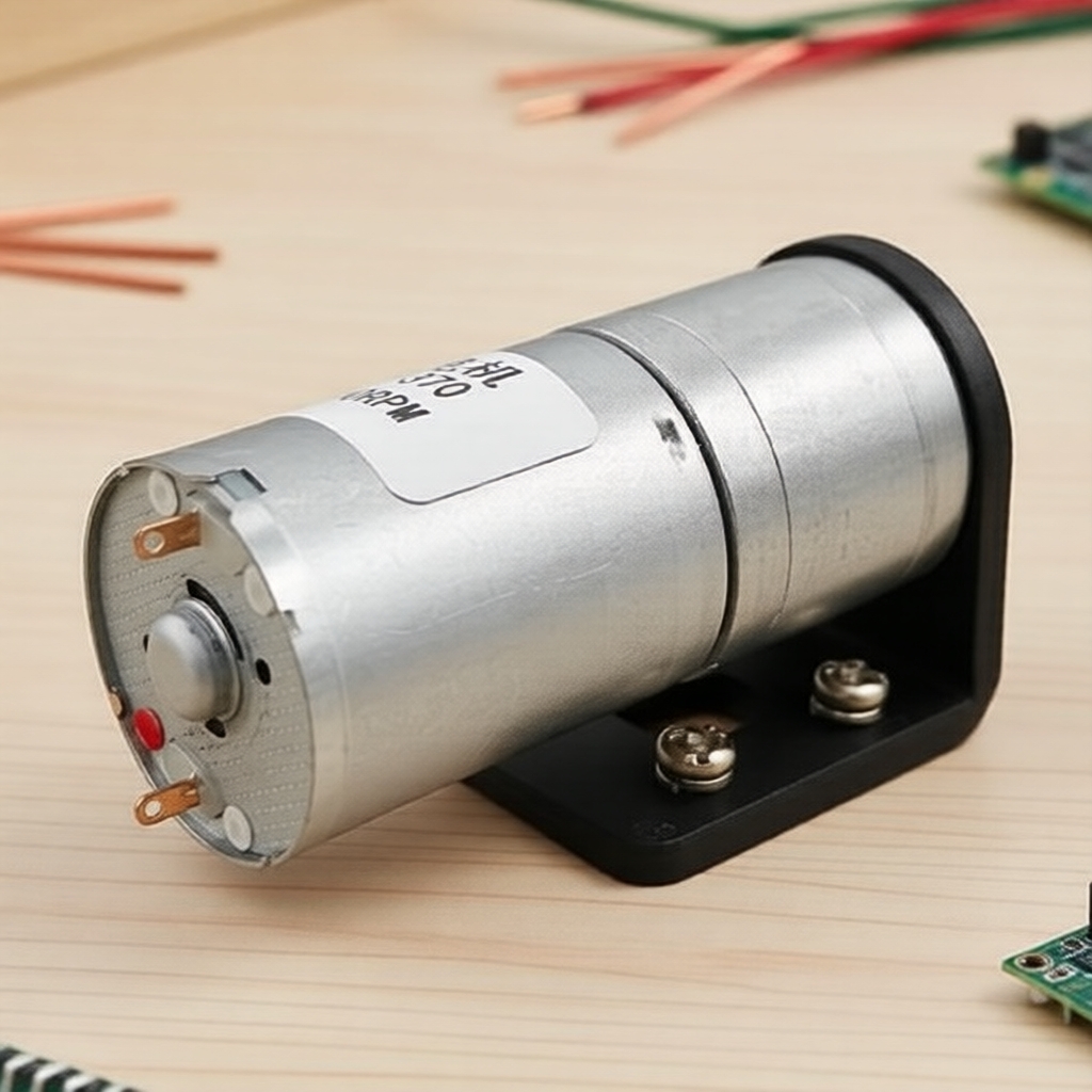 Động cơ giảm tốc JGA25-370 DC 12V kèm giá đỡ, mô-men xoắn cao, tốc độ 12/35/60/130/620 vòng/phút