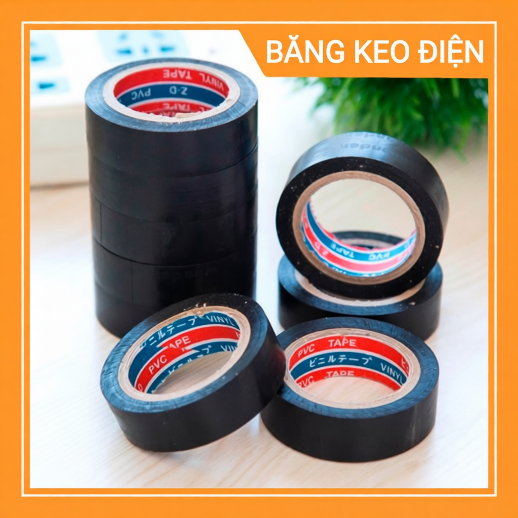 Băng keo đen cách điện dài 6m