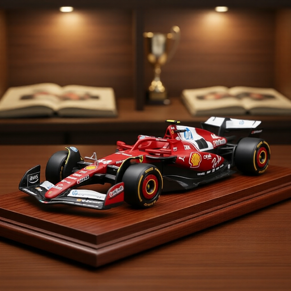 Bburago 1:43 Scuderia Ferrari SF-24 Lewis Hamilton #44 Mô hình xe F1 đúc