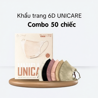 UNICARE COMBO 50c Khẩu Trang 6D Unicare Pro Mask 3 Lớp Kháng Khuẩn 6 Màu Thời Trang