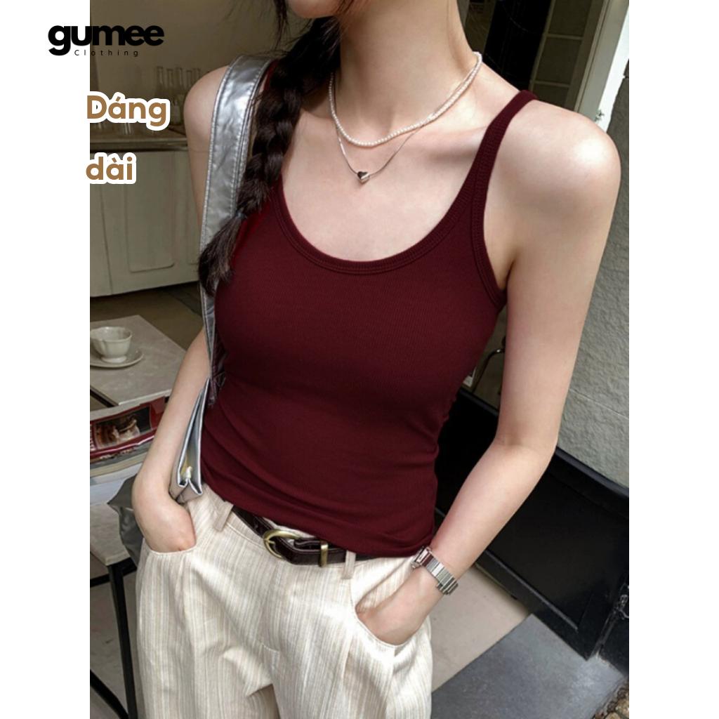 Áo hai dây ôm body nữ trơn bra tanktop ba lỗ 2 dây mảnh chất cotton mịn co giãn mặc hè thể thao -G07
