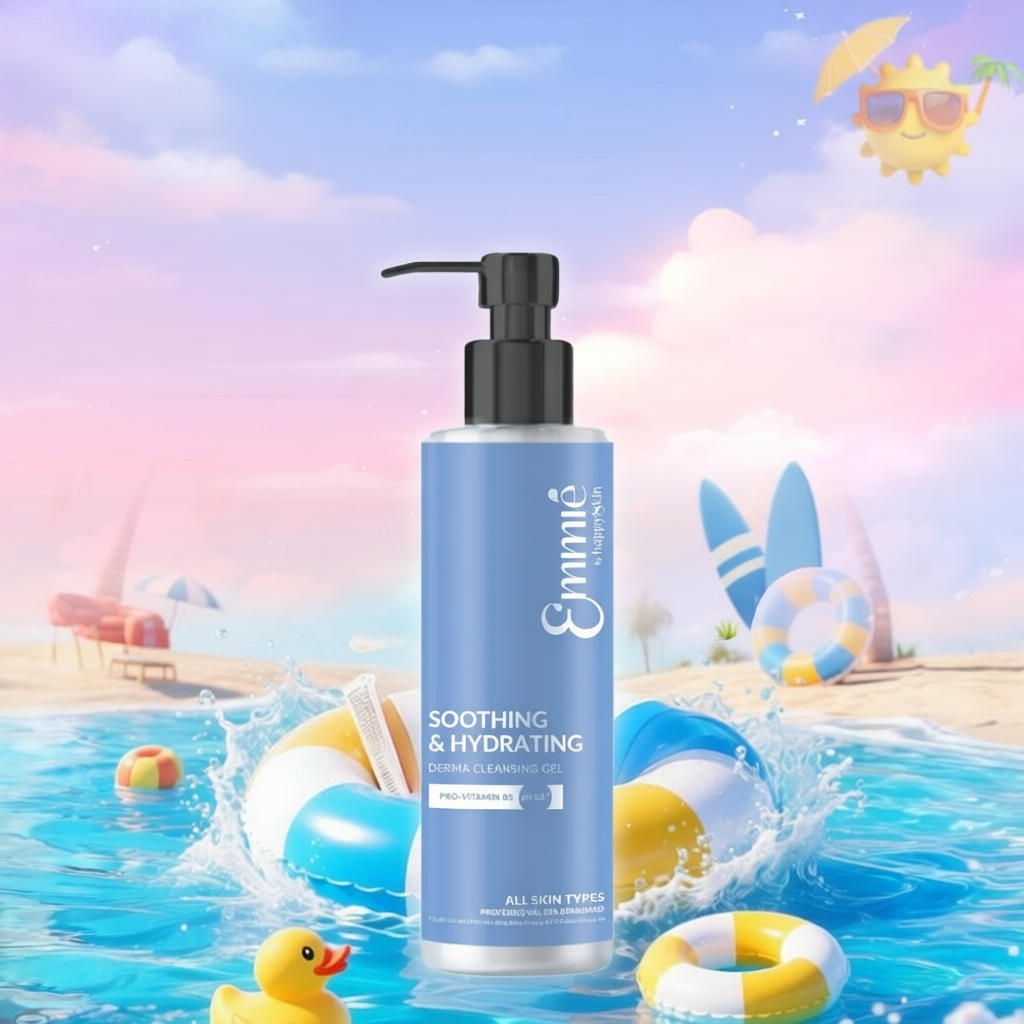 Sữa Rửa Mặt dạng Gel Vitamin B5 Làm sạch Dịu Nhẹ Và Cấp Ẩm Sâu Emmie Soothing & Hydrating Derma Clea
